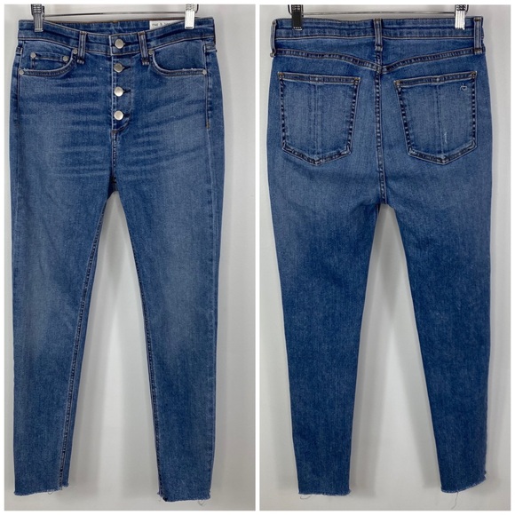 rag & bone Denim - Rag & Bone Nina High-rise ankle skinny button fly